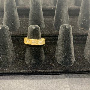 Melinda Maria Rectangular Band with Crystals